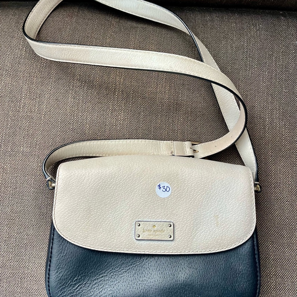 Kate Spade Two-Tone Black and Cream Crossbody Bag